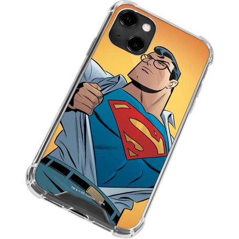 DC Comics Superman 90's Animated Series iPhone 14 Clear Case