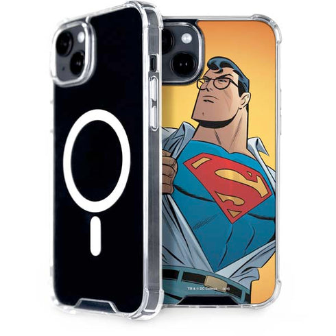 DC Comics Superman 90's Animated Series iPhone 15 Plus MagSafe Case