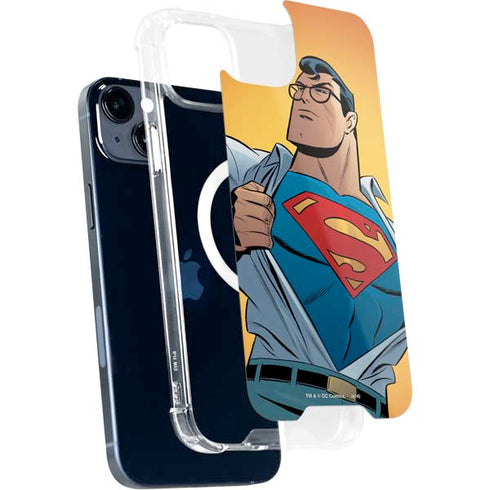 DC Comics Superman 90's Animated Series iPhone 15 Plus MagSafe Case