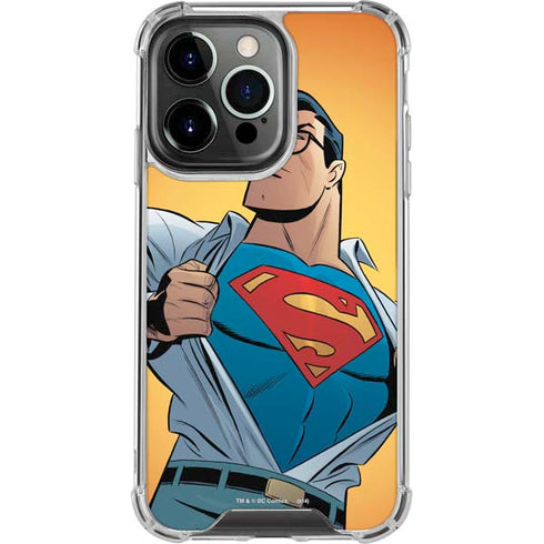 DC Comics Superman 90's Animated Series iPhone 15 Pro Clear Case