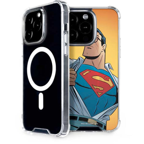 DC Comics Superman 90's Animated Series iPhone 14 Pro MagSafe Case