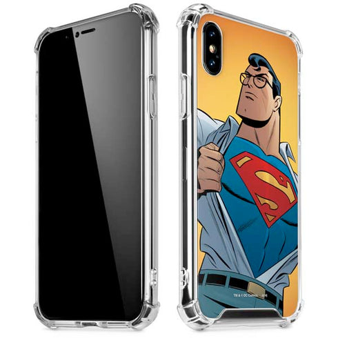 DC Comics Superman 90's Animated Series iPhone XS Max Clear Case