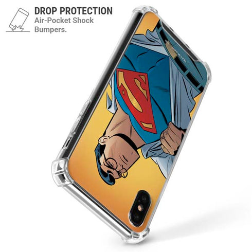 DC Comics Superman 90's Animated Series iPhone XS Max Clear Case
