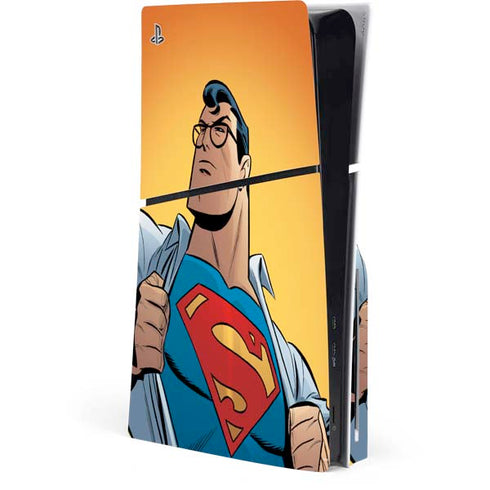 DC Comics Superman 90's Animated Series PS5 Slim Disk Console Skin