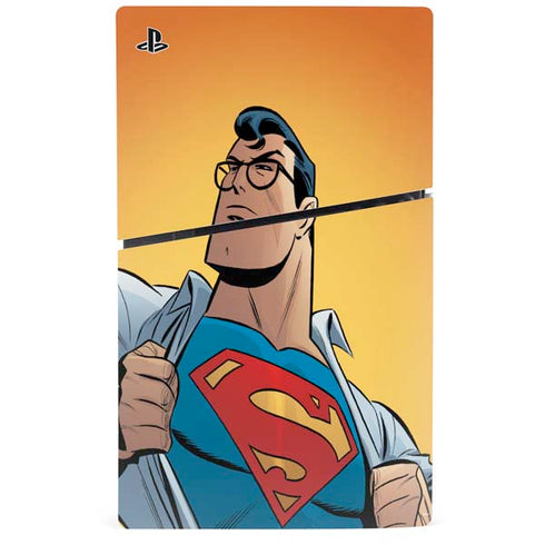 DC Comics Superman 90's Animated Series PS5 Slim Disk Console Skin