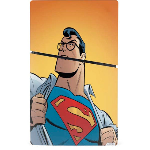 DC Comics Superman 90's Animated Series PS5 Slim Digital Edition Bundle Skin