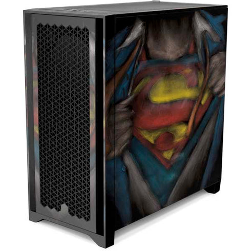 DC Comics Superman Pastel Art Corsair 4000D Tempered Glass Mid-Tower ATX Case Skin