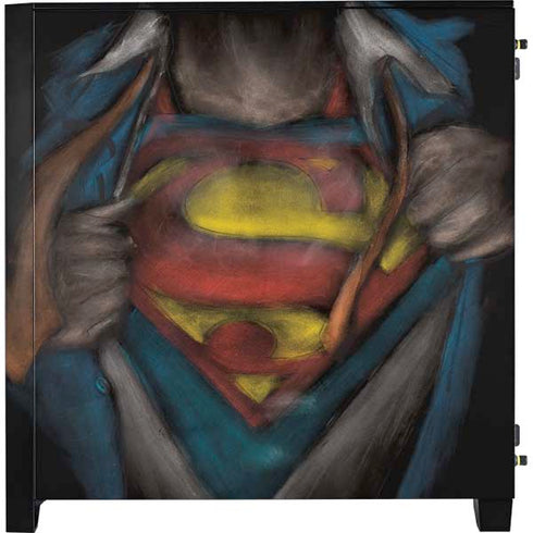 DC Comics Superman Pastel Art Corsair 4000D Tempered Glass Mid-Tower ATX Case Skin