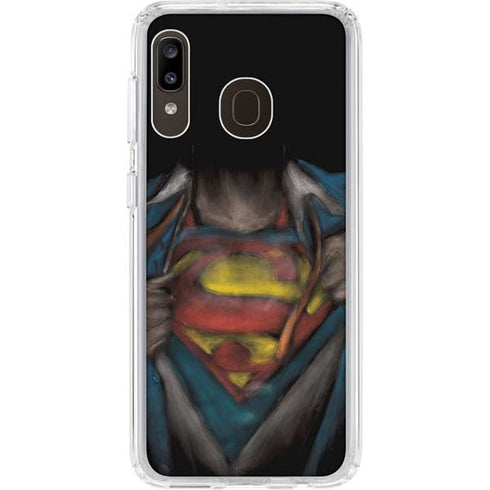 DC Comics Superman Pastel Art Galaxy A20 Clear Case