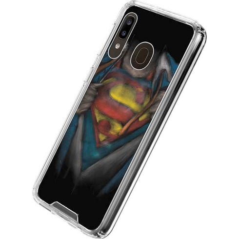DC Comics Superman Pastel Art Galaxy A30 Clear Case