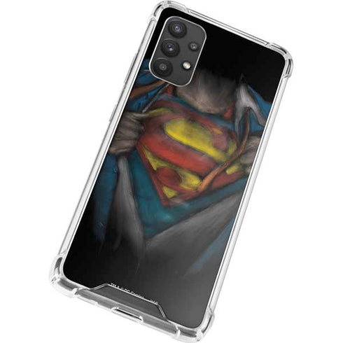 DC Comics Superman Pastel Art Galaxy A32 5G Clear Case