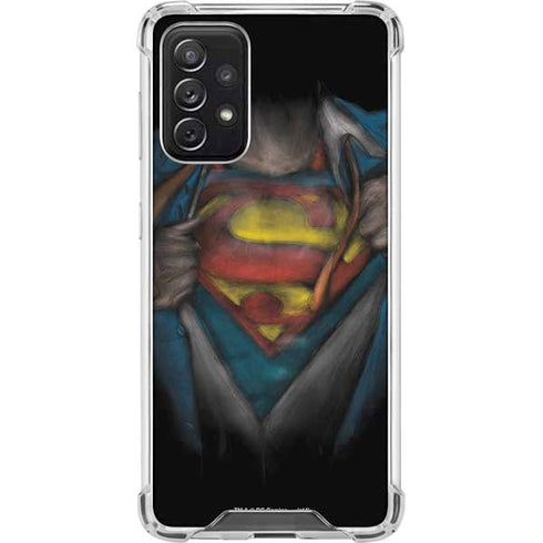 DC Comics Superman Pastel Art Galaxy A72 5G Clear Case