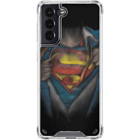 DC Comics Superman Pastel Art Galaxy S21 5G Clear Case