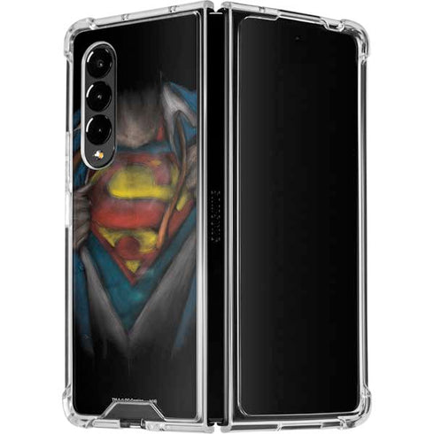 DC Comics Superman Pastel Art Galaxy Z Fold4 5G Clear Case