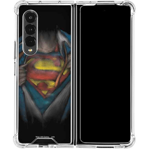 DC Comics Superman Pastel Art Galaxy Z Fold4 5G Clear Case