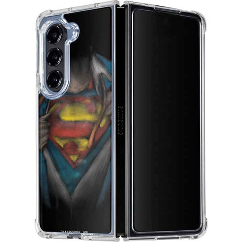 DC Comics Superman Pastel Art Galaxy Z Fold5 5G Clear Case