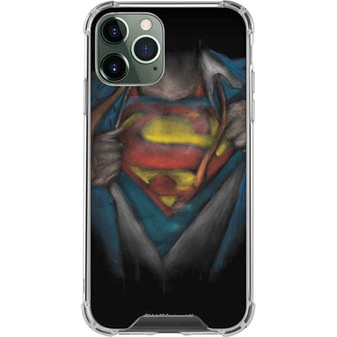 DC Comics Superman Pastel Art iPhone 11 Pro Max Clear Case