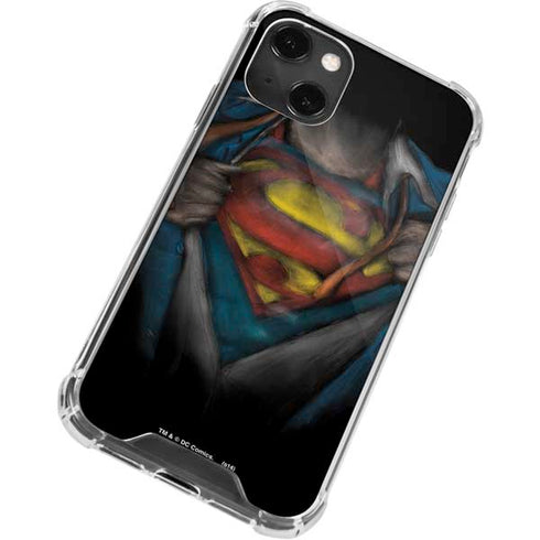 DC Comics Superman Pastel Art iPhone 13 Mini Clear Case