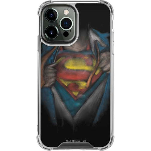 DC Comics Superman Pastel Art iPhone 13 Pro Max Clear Case