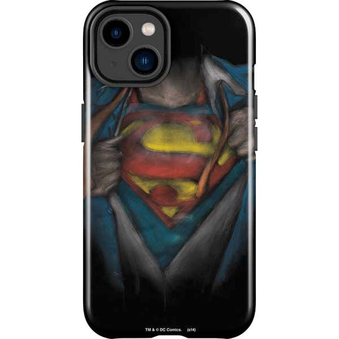 DC Comics Superman Pastel Art iPhone 15 Plus Impact Case