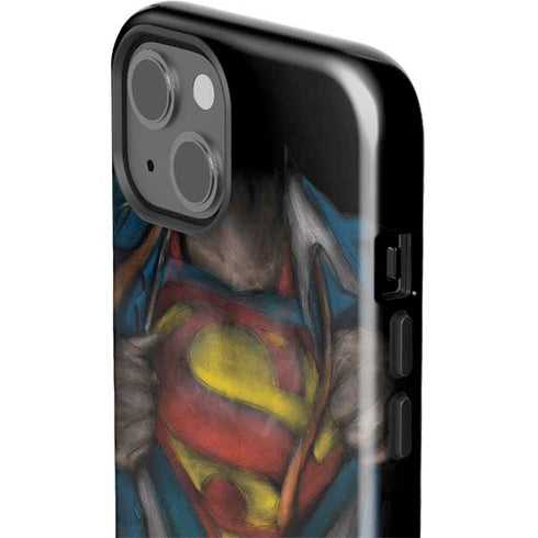 DC Comics Superman Pastel Art iPhone 15 Impact Case
