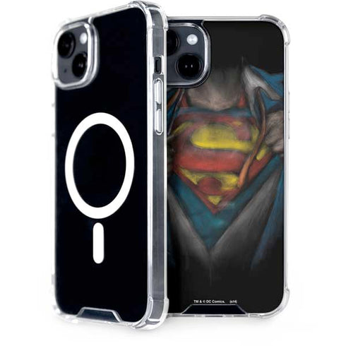 DC Comics Superman Pastel Art iPhone 15 Plus MagSafe Case