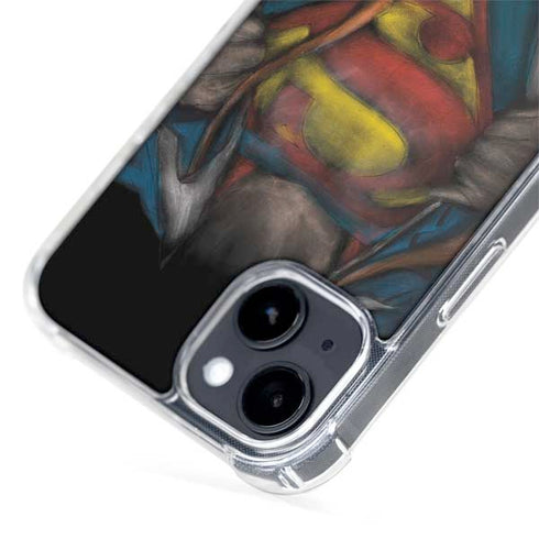 DC Comics Superman Pastel Art iPhone 15 Plus MagSafe Case