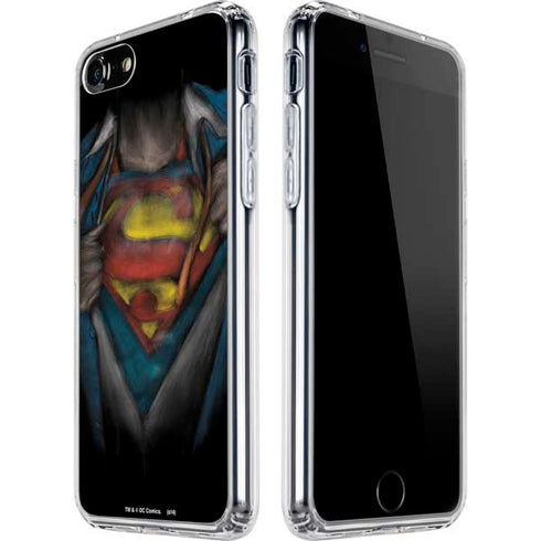 DC Comics Superman Pastel Art iPhone SE (2nd & 3rd Gen) Clear Case