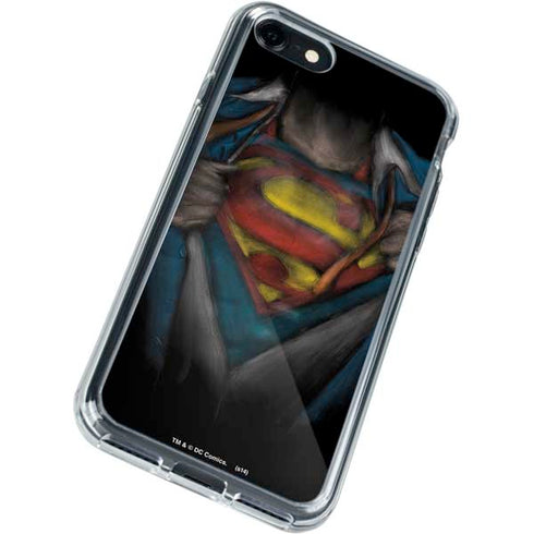 DC Comics Superman Pastel Art iPhone SE (2nd & 3rd Gen) Clear Case