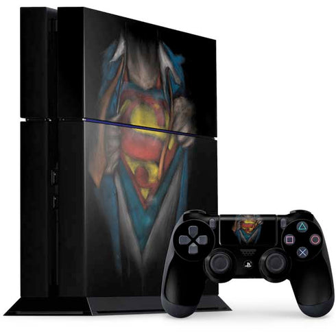 DC Comics Superman Pastel Art PS4 Console and Controller Bundle Skin