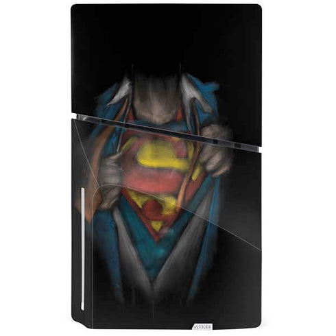 DC Comics Superman Pastel Art PS5 Slim Disk Console Skin