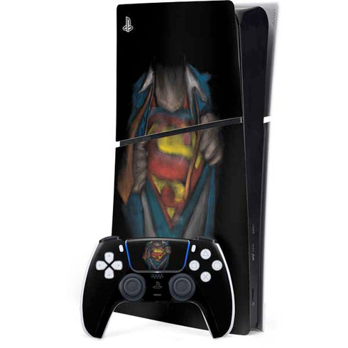 DC Comics Superman Pastel Art PS5 Slim Digital Edition Console Skin