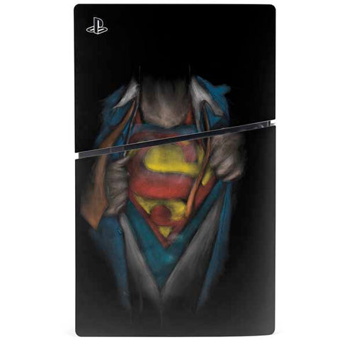 DC Comics Superman Pastel Art PS5 Slim Digital Edition Console Skin