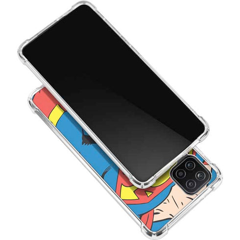 DC Comics Superman Vintage Chest Galaxy A12 Clear Case