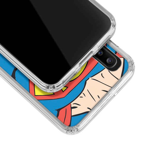 DC Comics Superman Vintage Chest Galaxy A30 Clear Case