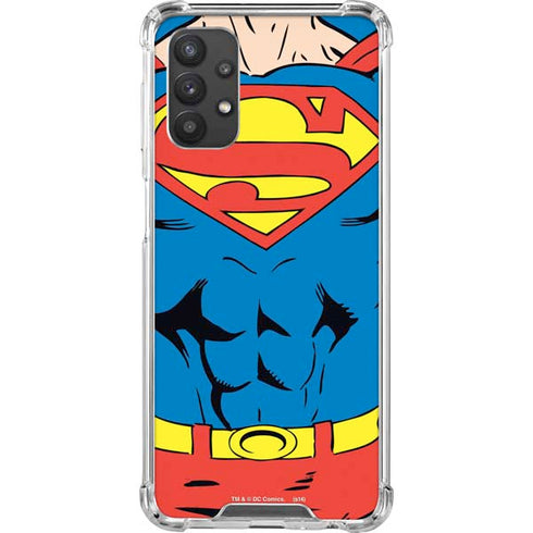 DC Comics Superman Vintage Chest Galaxy A32 5G Clear Case