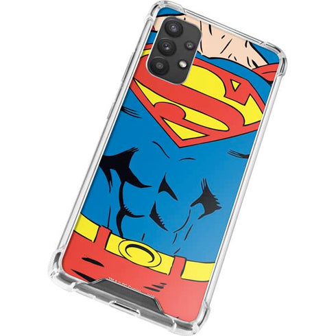 DC Comics Superman Vintage Chest Galaxy A32 5G Clear Case