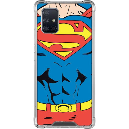 DC Comics Superman Vintage Chest Galaxy A71 5G Clear Case