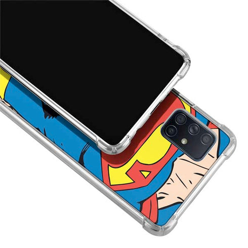 DC Comics Superman Vintage Chest Galaxy A71 5G Clear Case