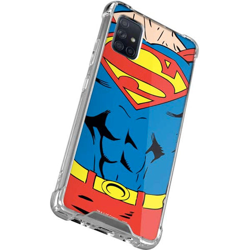 DC Comics Superman Vintage Chest Galaxy A71 5G Clear Case