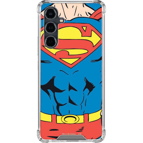 DC Comics Superman Vintage Chest Galaxy S23 FE Clear Case