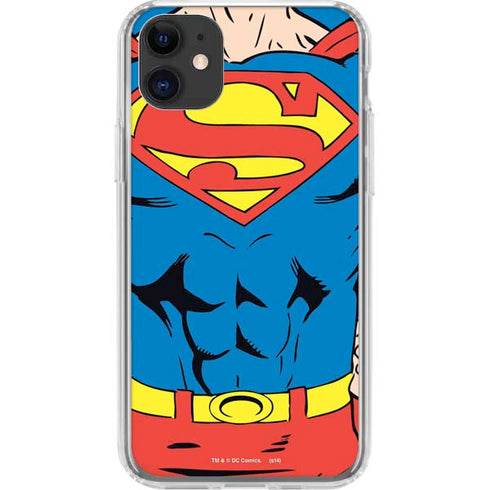 DC Comics Superman Vintage Chest iPhone 11 Clear Case