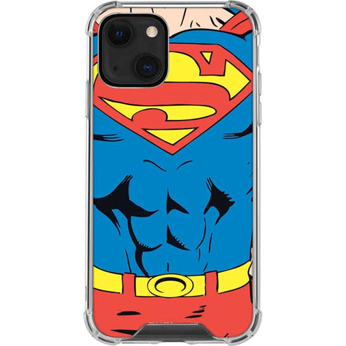 DC Comics Superman Vintage Chest iPhone 14 Plus Clear Case