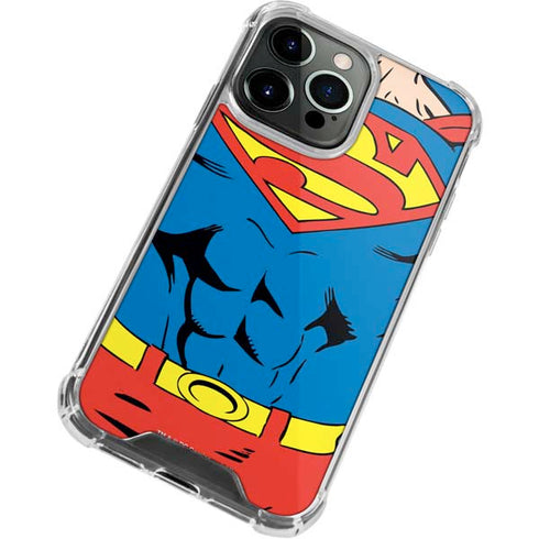 DC Comics Superman Vintage Chest iPhone 14 Pro Clear Case