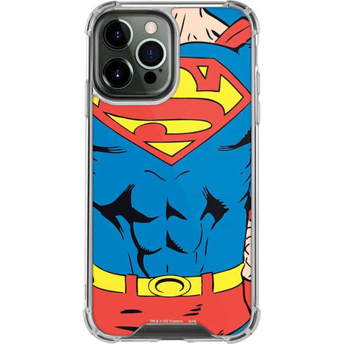 DC Comics Superman Vintage Chest iPhone 15 Pro Max Clear Case