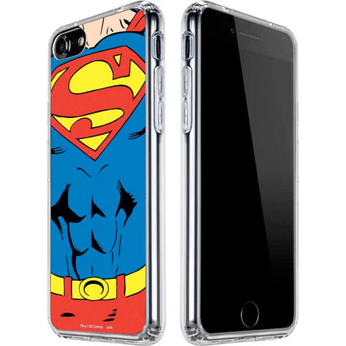 DC Comics Superman Vintage Chest iPhone SE (2nd & 3rd Gen) Clear Case