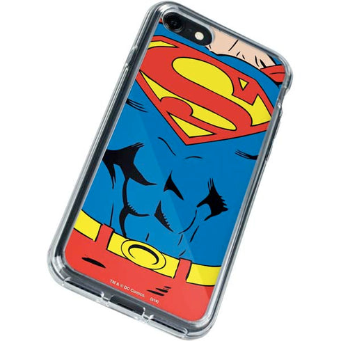 DC Comics Superman Vintage Chest iPhone SE (2nd & 3rd Gen) Clear Case
