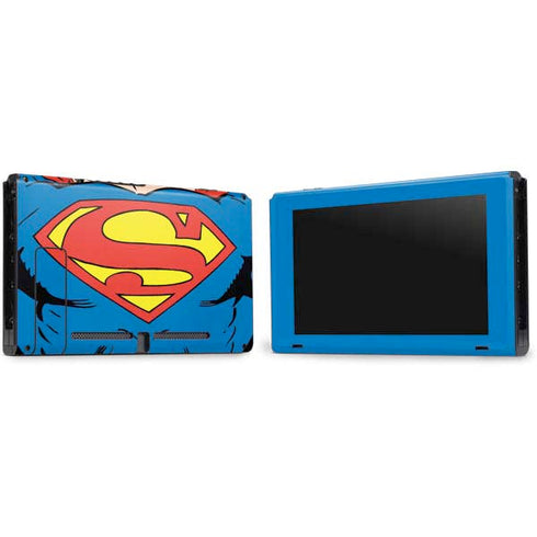 DC Comics Superman Vintage Chest Nintendo Switch Bundle Skin