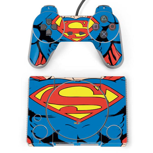 DC Comics Superman Vintage Chest PlayStation Classic Bundle Skin