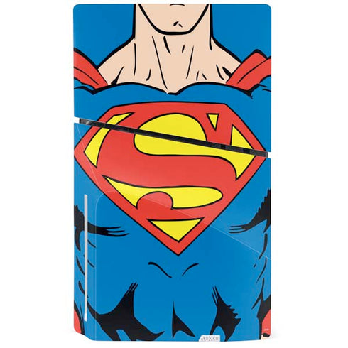 DC Comics Superman Vintage Chest PS5 Slim Disk Console Skin